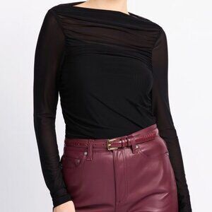 Beautiful Ruched Mesh Top